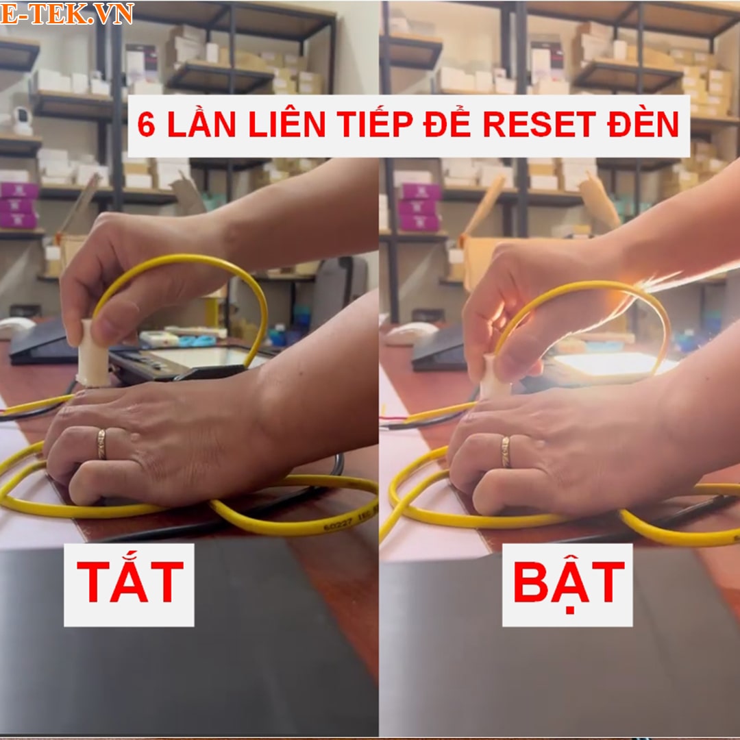 Reset đèn led RGB ngoài trời wifi nháy theo nhạc.
