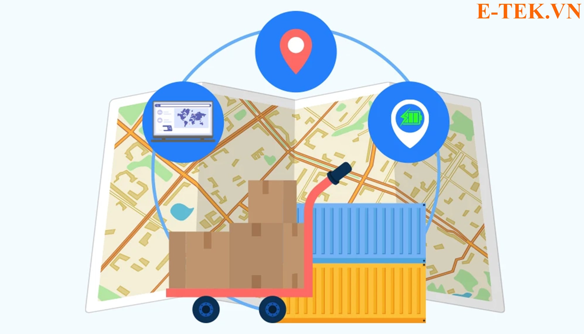 thiết bị iot quản lý kho, vận chuyển, logistic