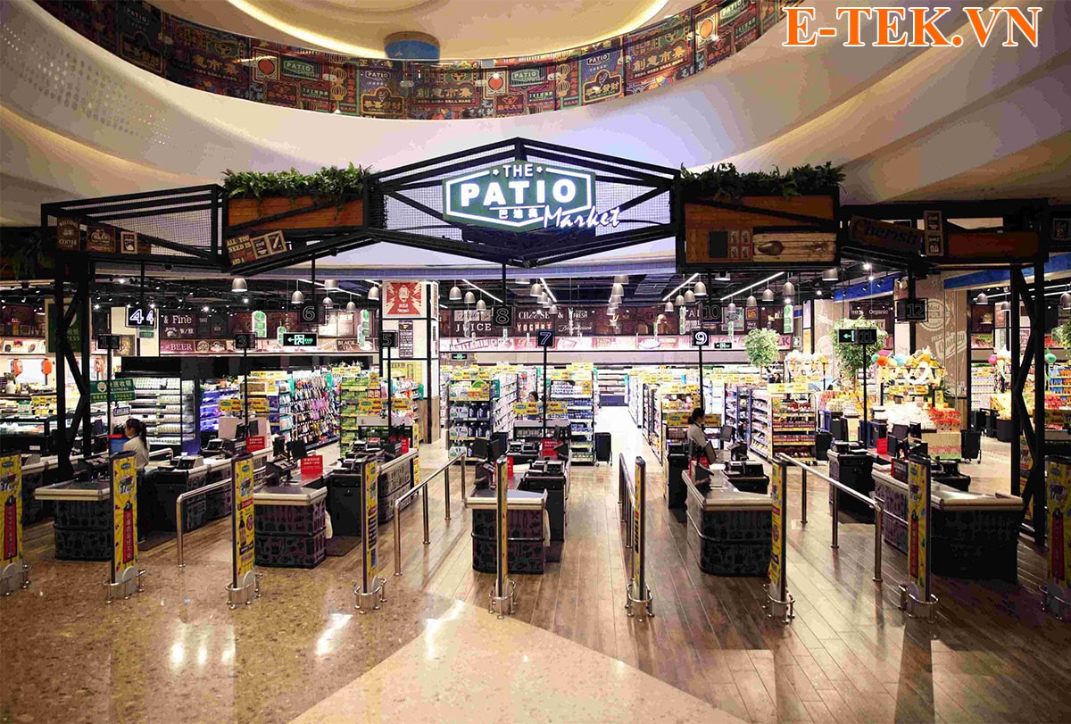 ứng dụng siêu thị iot minew trong siêu thị patio Trung Quốc