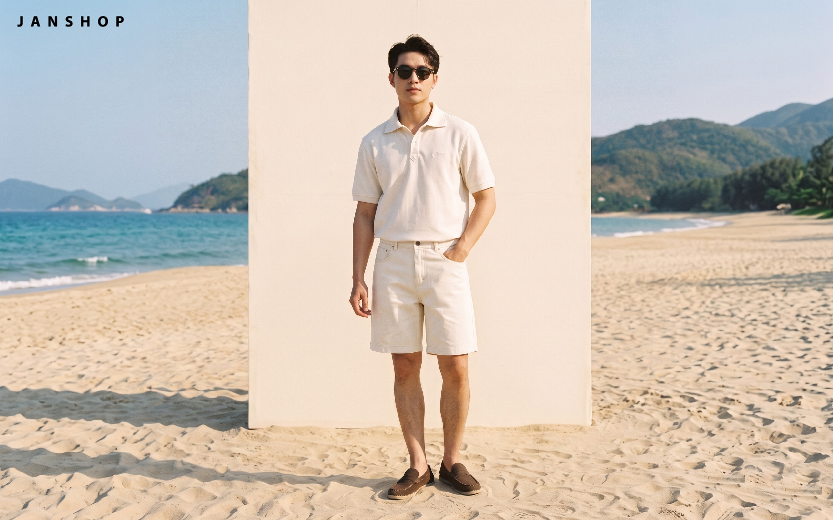 Phối đồ mua thu cho nam đẹp, phong cách cùng Polo và quần short