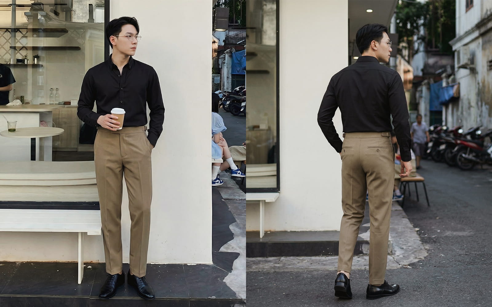 Áo sơ mi tay dài form regular chuẩn nam tính cho phái nam