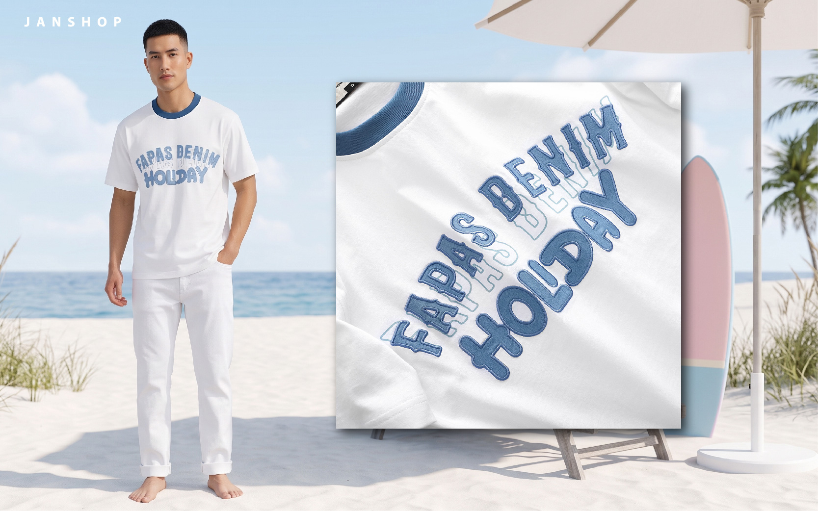 ảnh áo thun phối đồ mùa hè