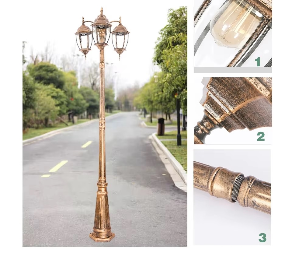 cột đèn sân vườn 3 bóng