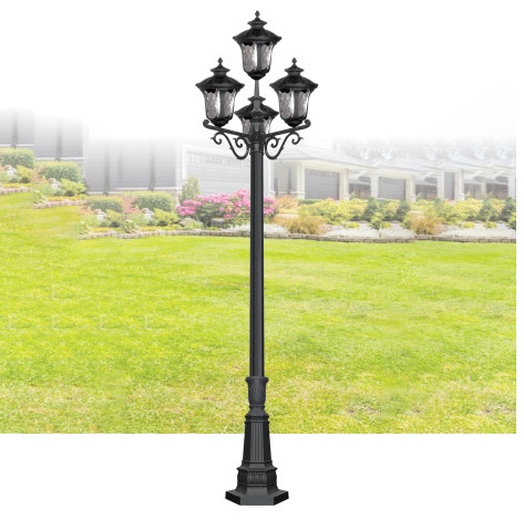 đèn cột ngoài trời 4 bóng