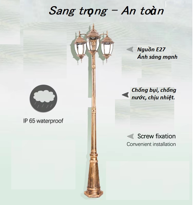 trụ đèn ngoài trời