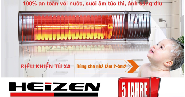 Đèn sưởi nhà tắm Heizen Appino 10 cao cấp