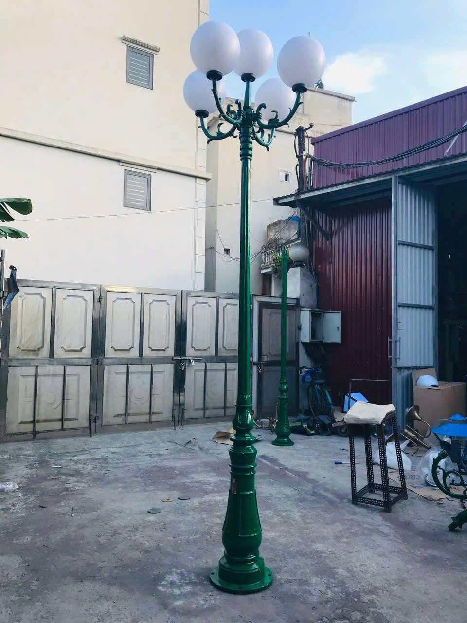 đèn cột ngoài trời 5 bóng