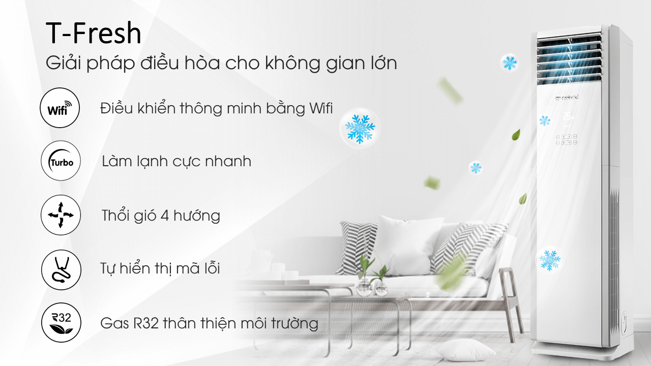 Điều Hòa Tủ Đứng GREE Wifi T-Fresh - Tổng Quan