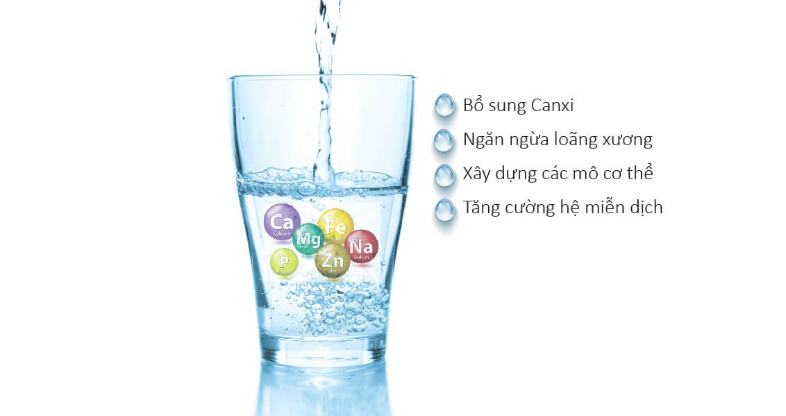 Nước ion kiềm giàu vi khoáng hơn các loại nước uống thông thường.