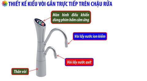 Vòi gắn trực tiếp trên chậu rửa, tiết kiệm không gian cho căn bếp của bạn.