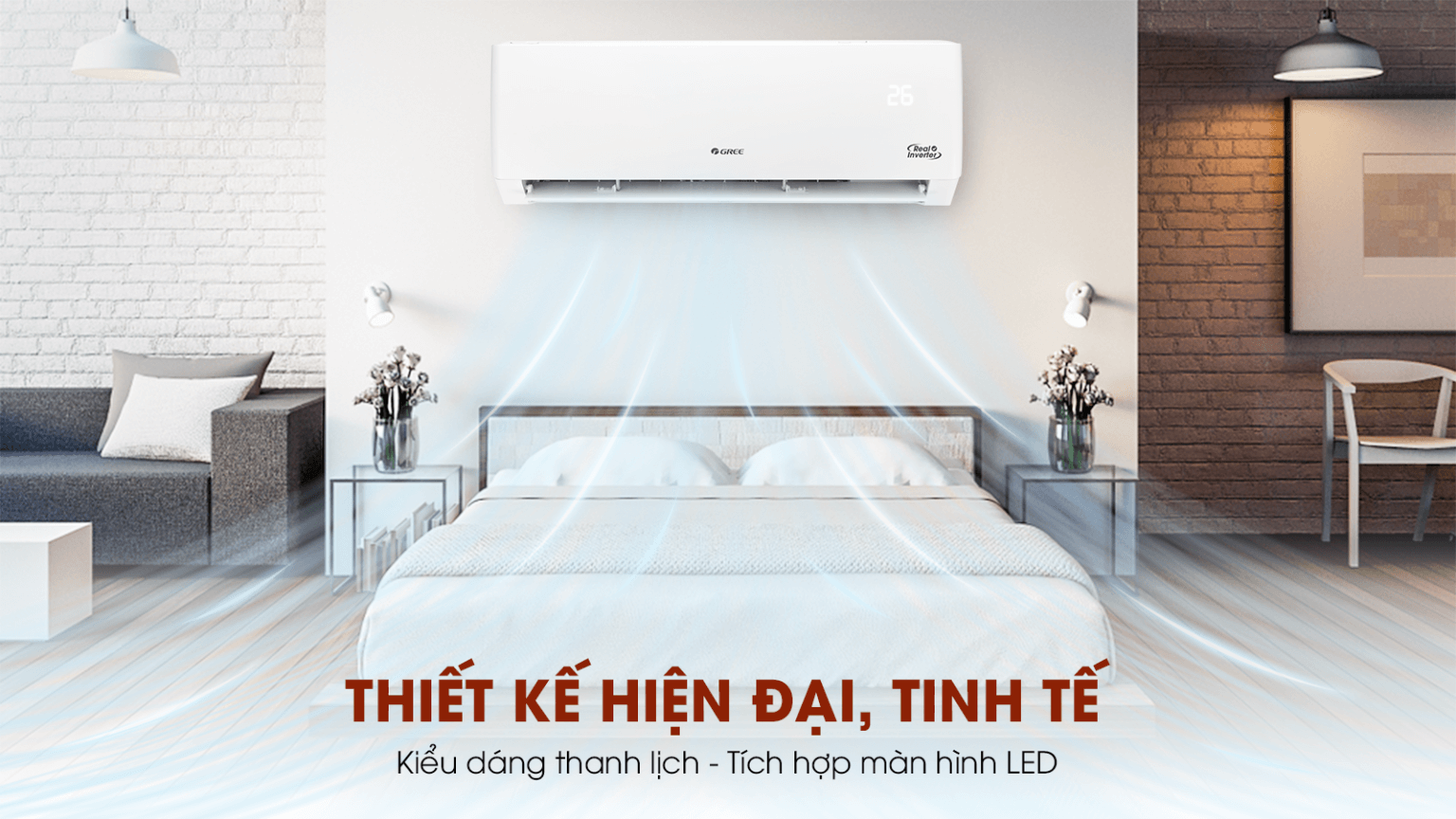 Máy Lạnh Treo Tường GREE Inverter Pular - Thiết kế hiện đại, tinh tế