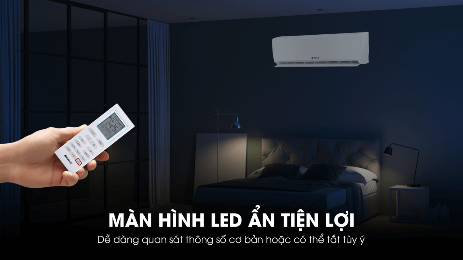  Máy Lạnh Treo Tường GREE Kool - Màn hình LED ẩn