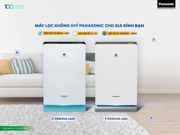 Máy Lọc Không Khí Panasonic F-PXM35A kháng khuẩn hiệu quả.