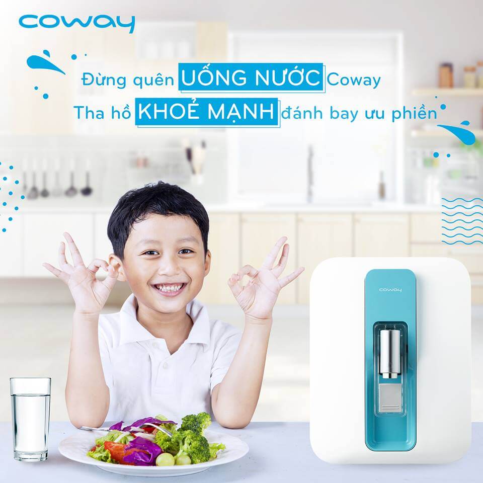 Sử dụng Máy Lọc Nước Coway JOEY (P-300R) để bảo vệ sức khoẻ cho gia đình bạn.