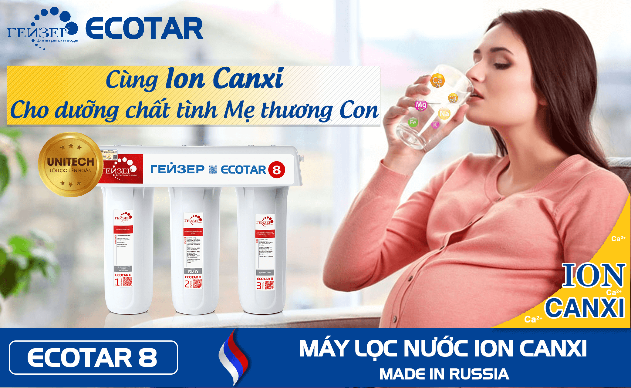 Nước ion canxi tăng cường khoáng chất cho mẹ và bé