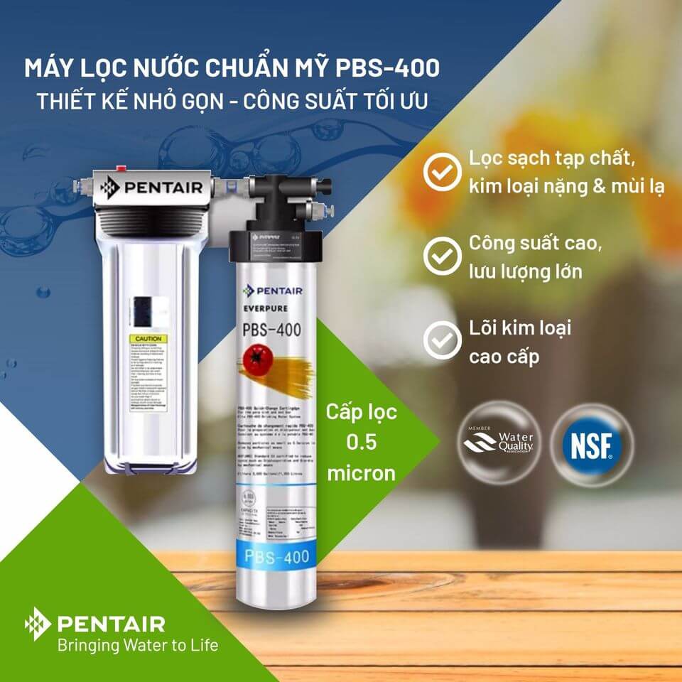 Máy Lọc Nước Uống Trực Tiếp Cao Cấp Pentair EVERPURE nhập khẩu chính hãng từ Mỹ.