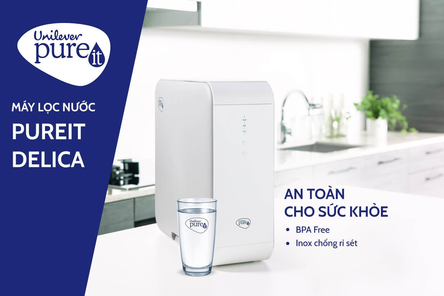 Máy Lọc Nước Pureit Delica - Công Nghệ RO, Nhập Khẩu