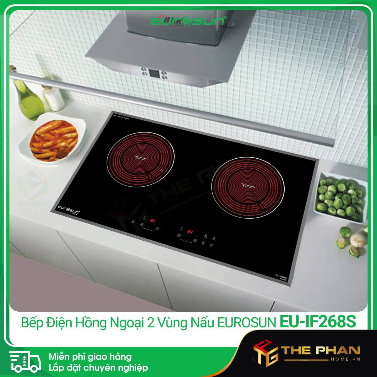 Hình ảnh thực tế của Bếp Điện Hồng Ngoại Đôi Eurosun EU-IF268S - Nhập khẩu chính hãng