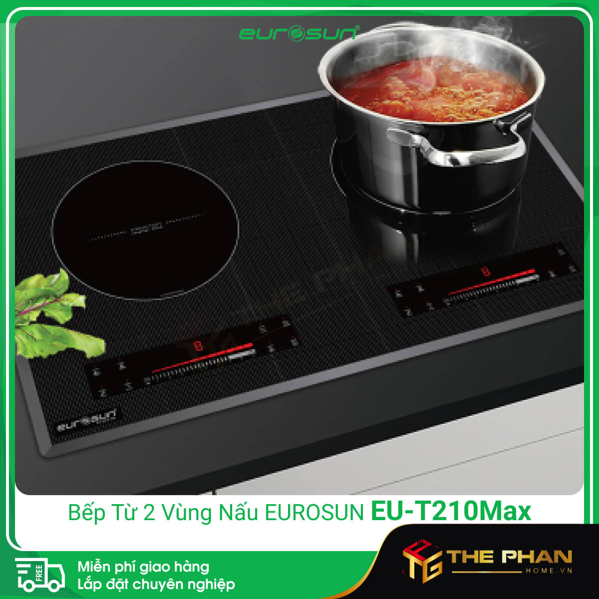 Hình ảnh thực tế của Bếp Từ Đôi Eurosun EU-T210Max