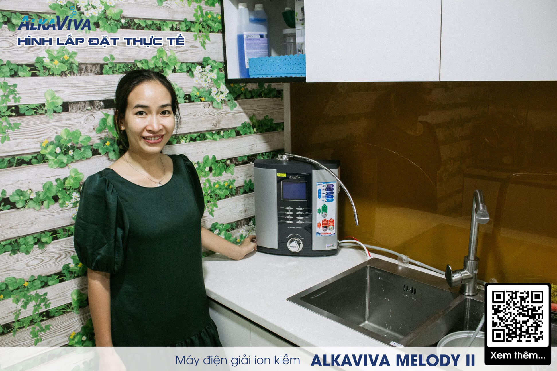 Máy Lọc Nước Điện Giải Ion Kiềm Giàu Hydro ALKAVIVA MELODY II - Hàng chính hãng Nhập khẩu - THE PHAN HOME