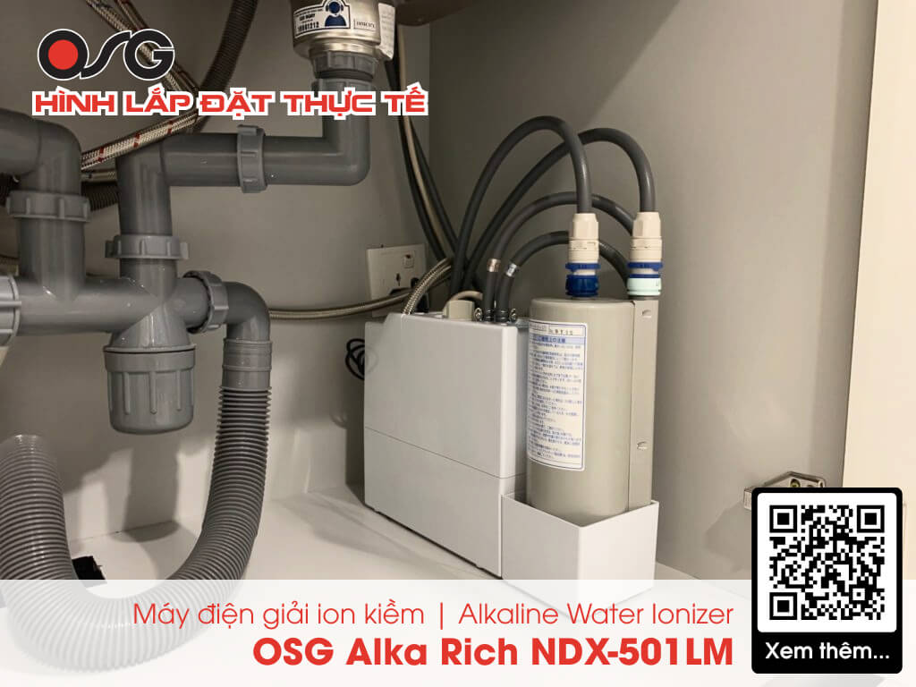 Máy Điện Giải Nước Ion Kiềm Giàu Hydro OSG NDX-501LM - Hàng chính hãng Nhập khẩu - THE PHAN HOME