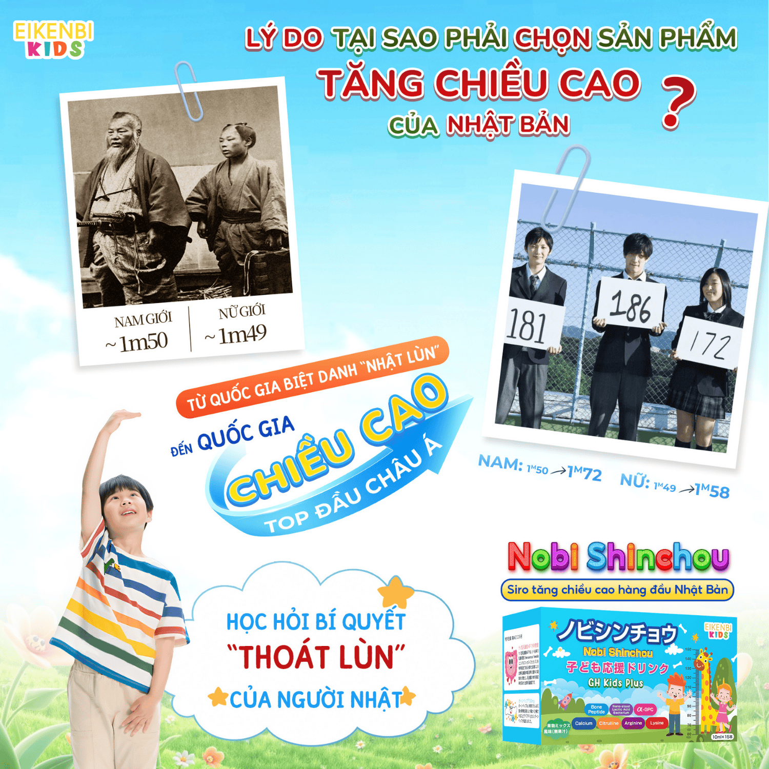 Lý Do Tại Sao Phải Chọn Sản Phẩm Tăng Chiều Cao Của Nhật Bản?