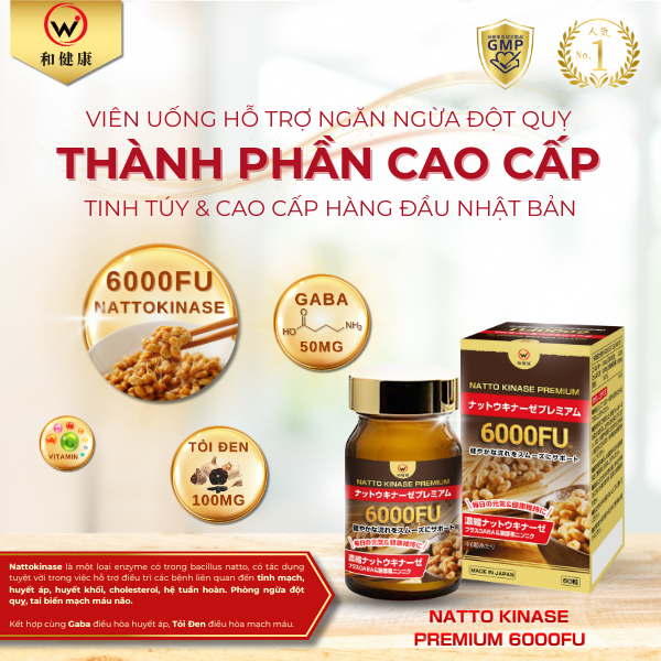 Thành Phần Của Viên Uống Chống Đột Quỵ Natto Kinase Premium 6000FU Wakenko