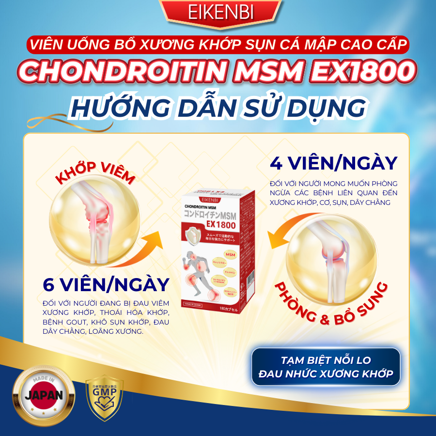 Hướng Dẫn Sử Dụng Viên Uống Chondroitin Msm Ex1800