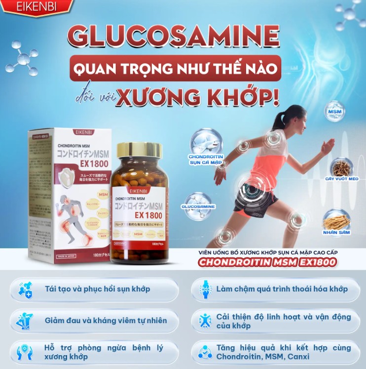 Công dụng viên uống bổ khớp Chondroitin MSM EX1800