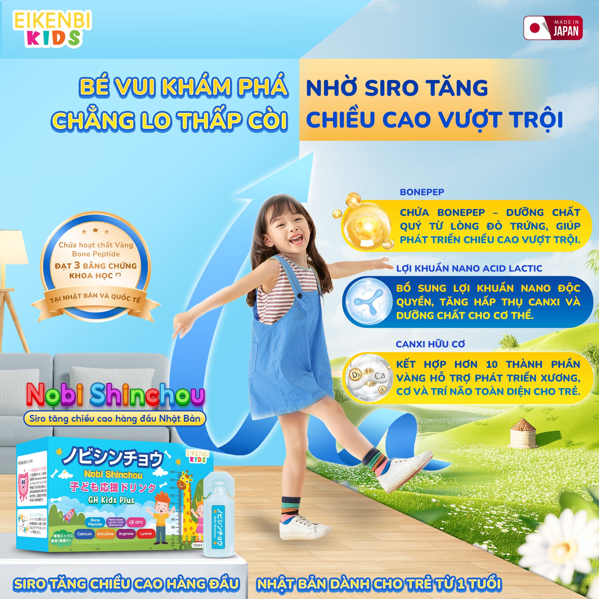Vì Sao Nên Chọn Siro Tăng Chiều Cao Nobi Shinchou Eikenbi Cho Trẻ?