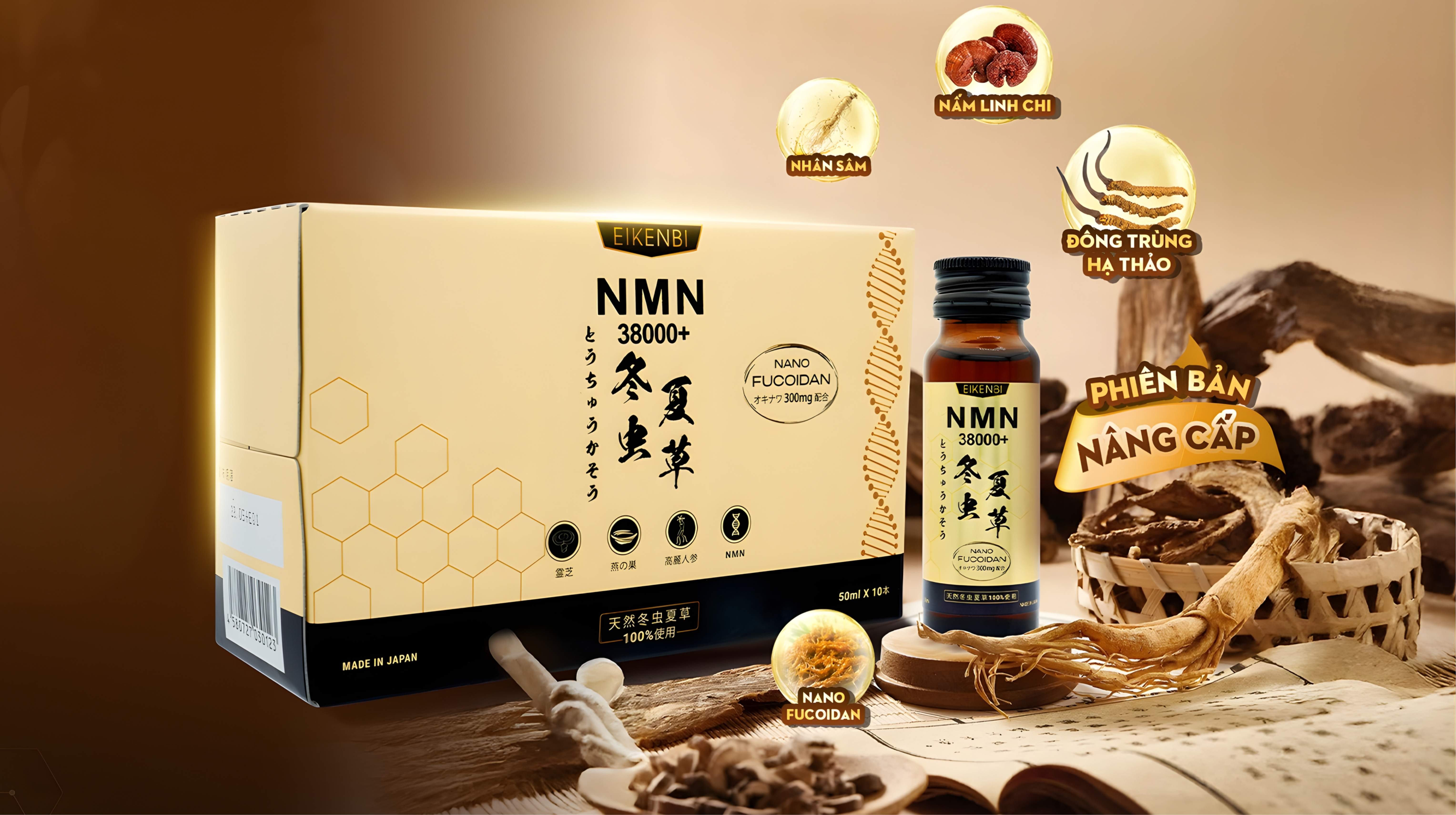 Nước uống NMN Đông Trùng Hạ Thảo 38000+ Eikenbi