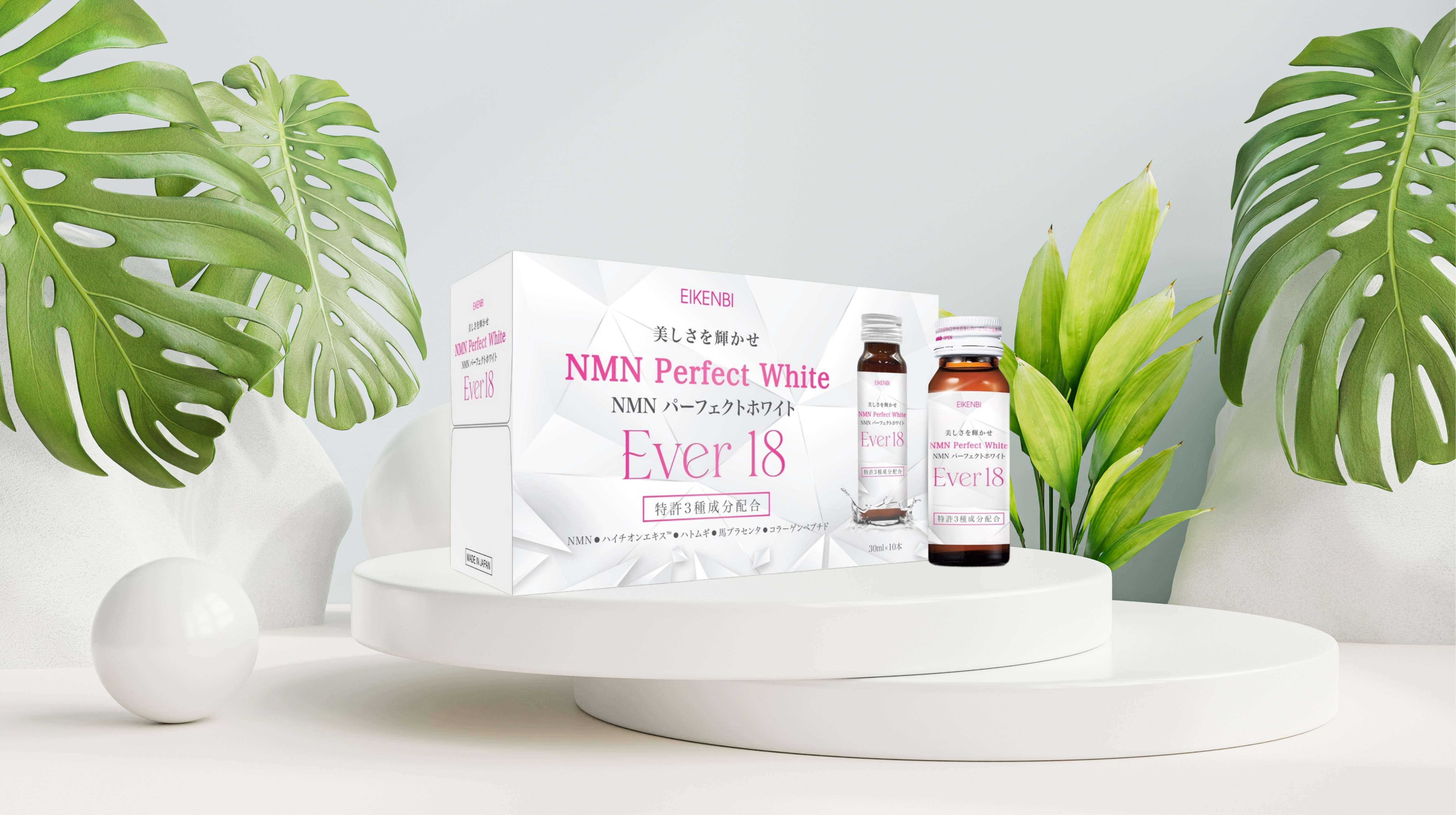 Nước uống NMN kích trắng Perfect White Ever 18 Eikenbi