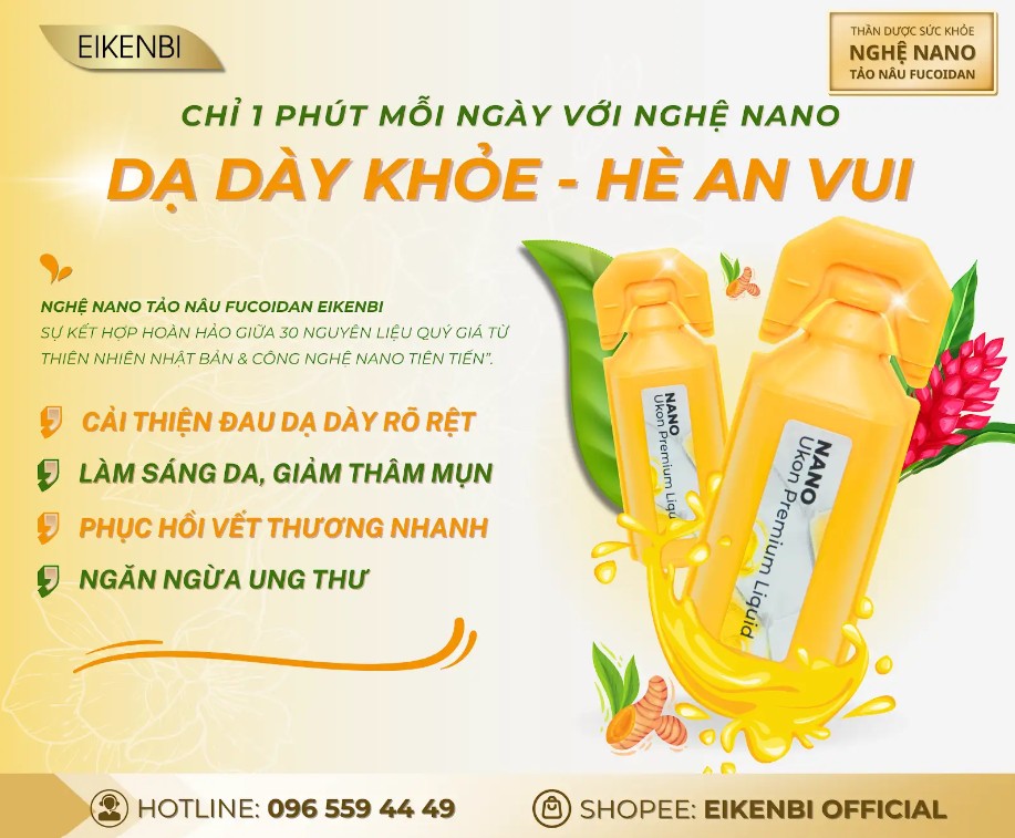 Sản Phẩm Tinh Chất Nghệ Nano Curcumin Fucoidan Eikenbi Với Sức Khỏe Dạ Dày