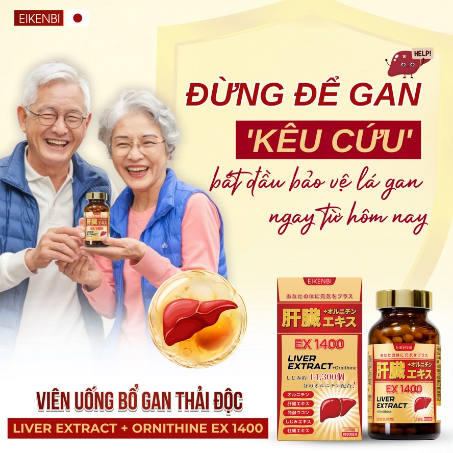 Viên uống bổ gan Liver Extract+ Ornithine EX 1400