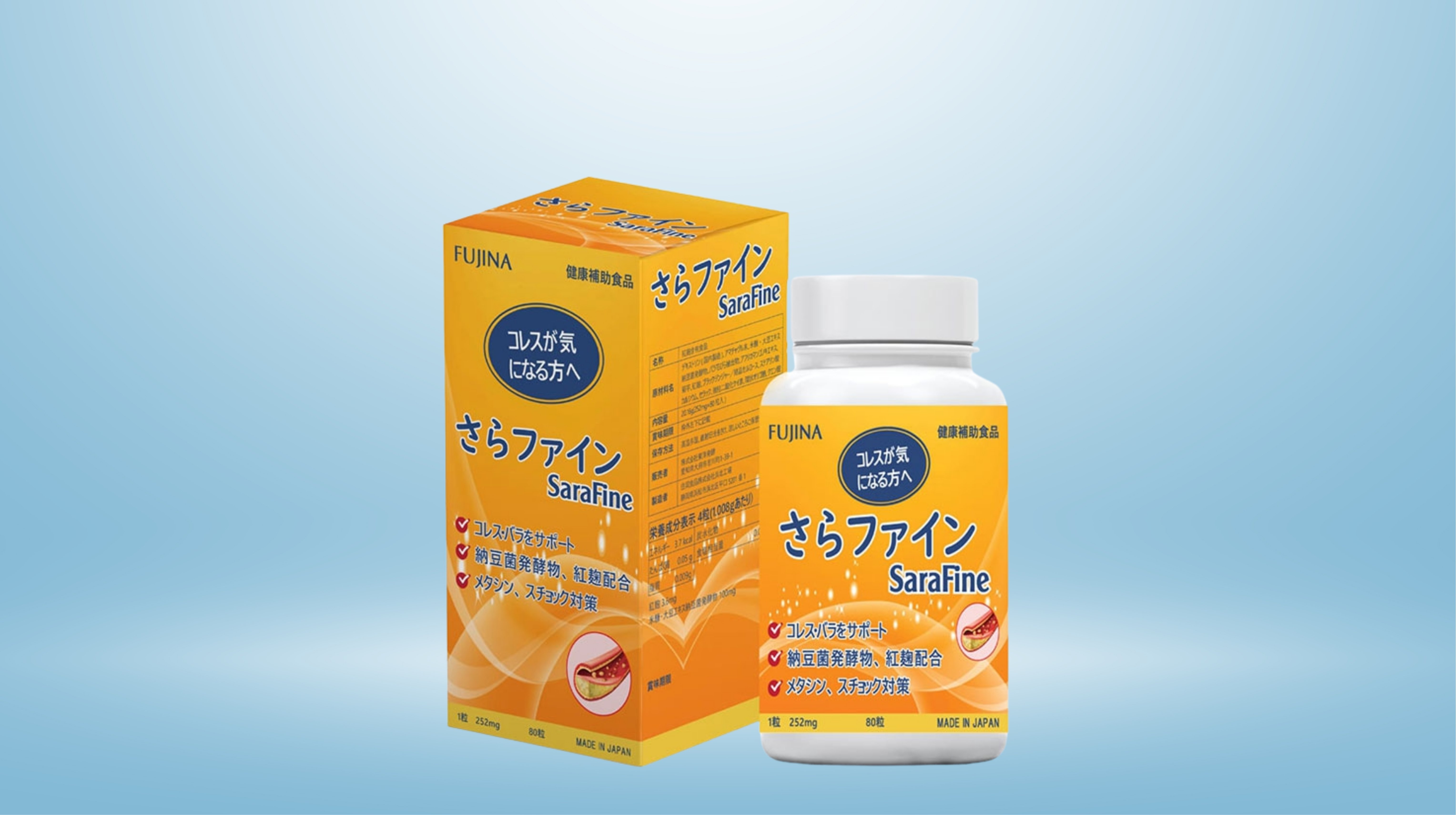 Viên uống hỗ trợ hạ mỡ máu Fujina Sarafine