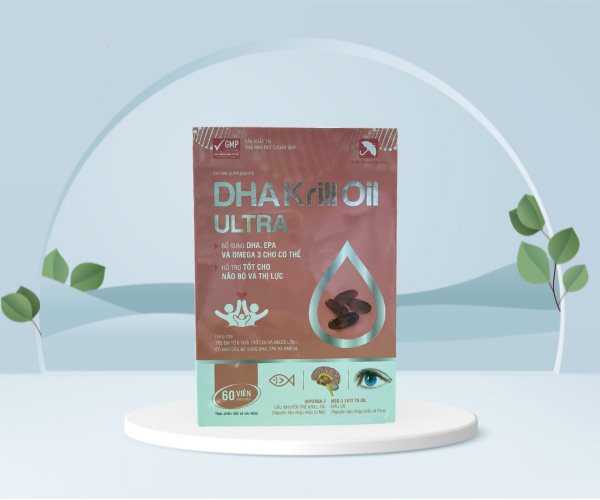 Viên uống hỗ trợ não bộ và thị lực DHA Krill Oil Ultra