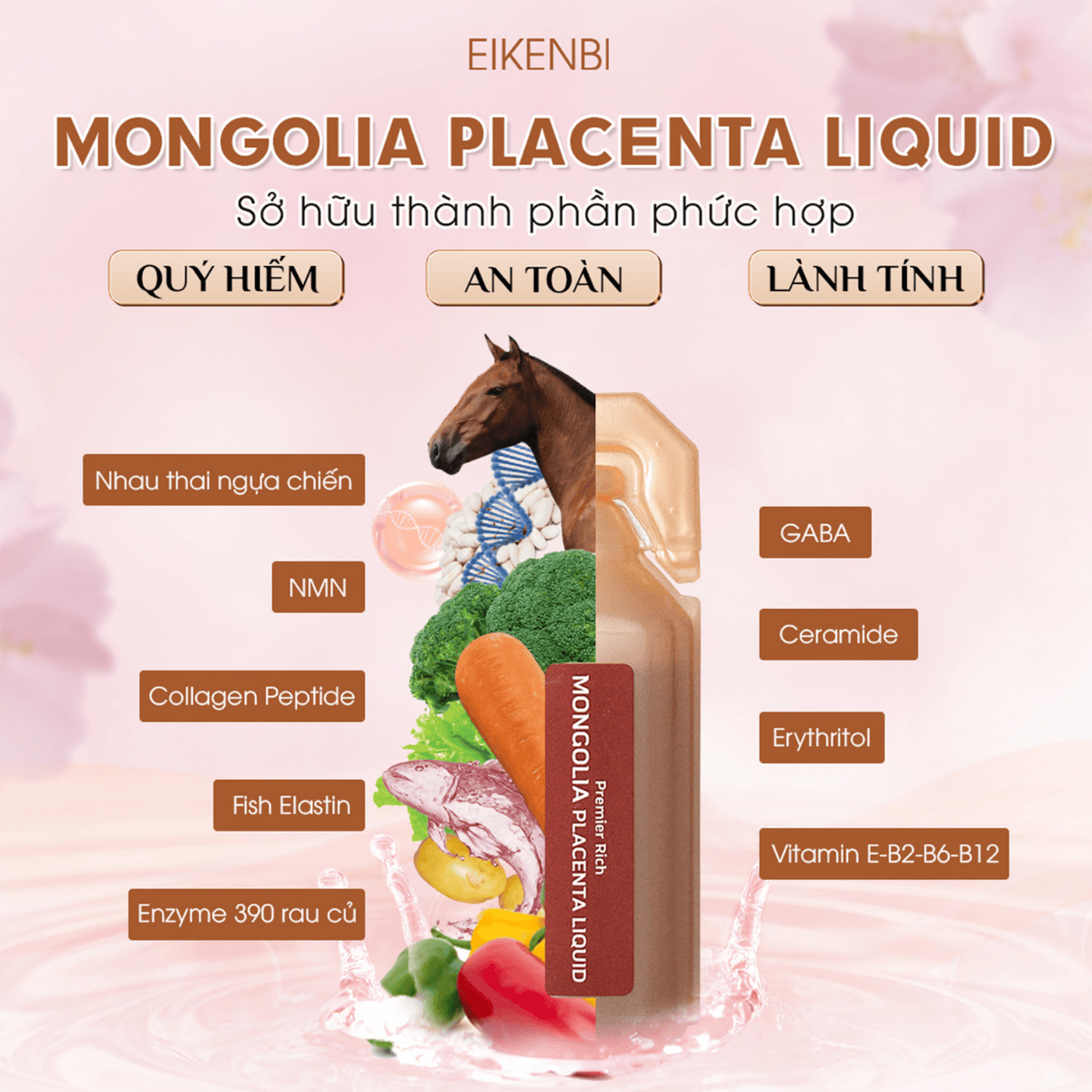 Thành Phần Có Trong Mongolia Placenta Liquid Eikenbi