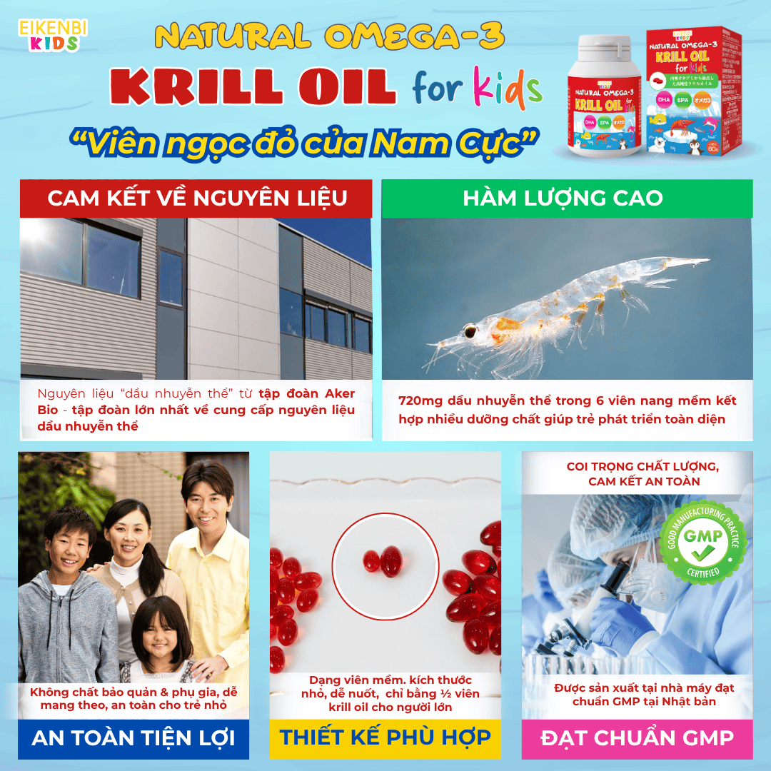 Giới Thiệu Sản Phẩm Super Omega 3 Krill Oil Kids – Eikenbi Kid
