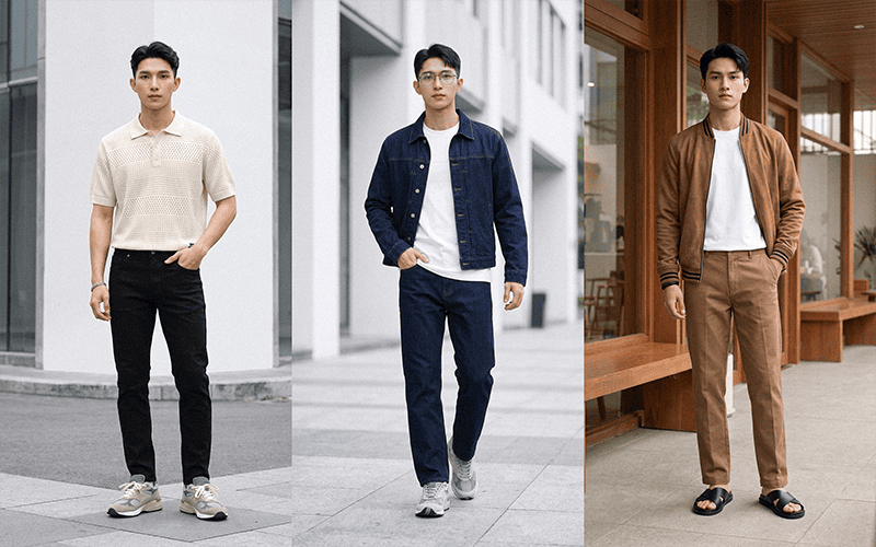 Phối đồ phong cách cùng smart casual nhiềuu item lựa chọn