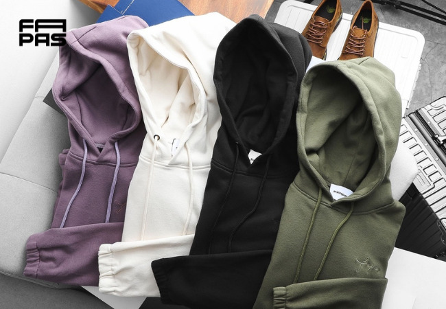 Áo hoodie nam trơn màu