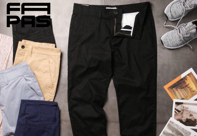 Những kiểu dáng quần kaki phổ biến hiện nay