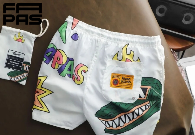 Quần short biển nam lưng thun