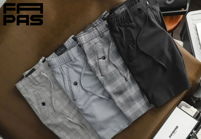 Quần short kaki nam ống rộng