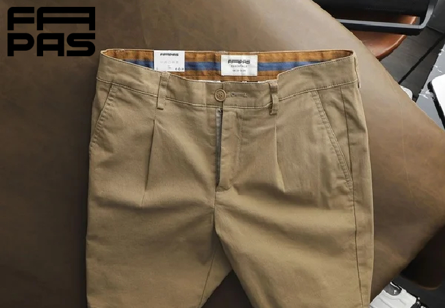 Quần short nam da bò