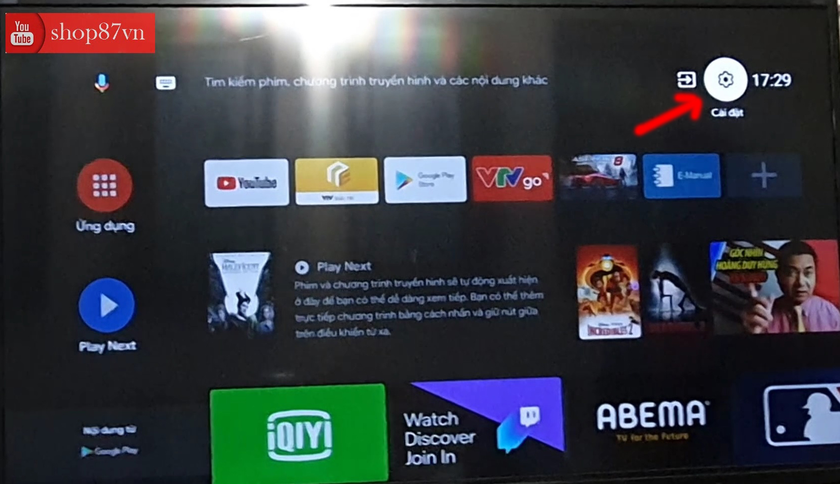 Cách kết nối để tìm kiếm giọng nói trên Android tv Panasonic 2018