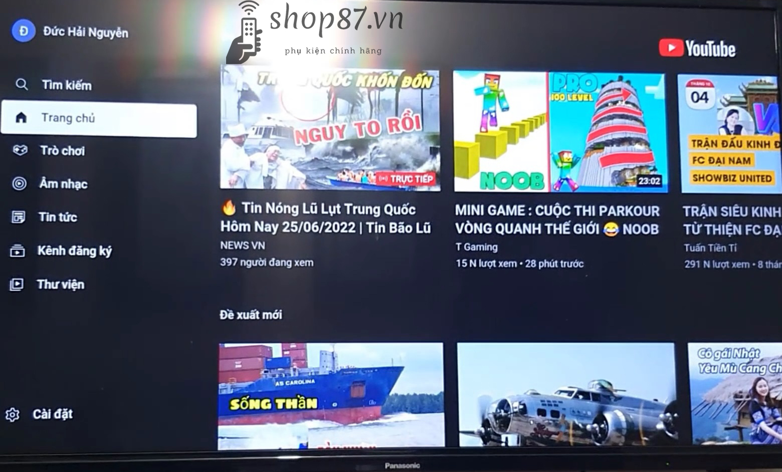 Cách kết nối để tìm kiếm giọng nói trên Android tv Panasonic 2018