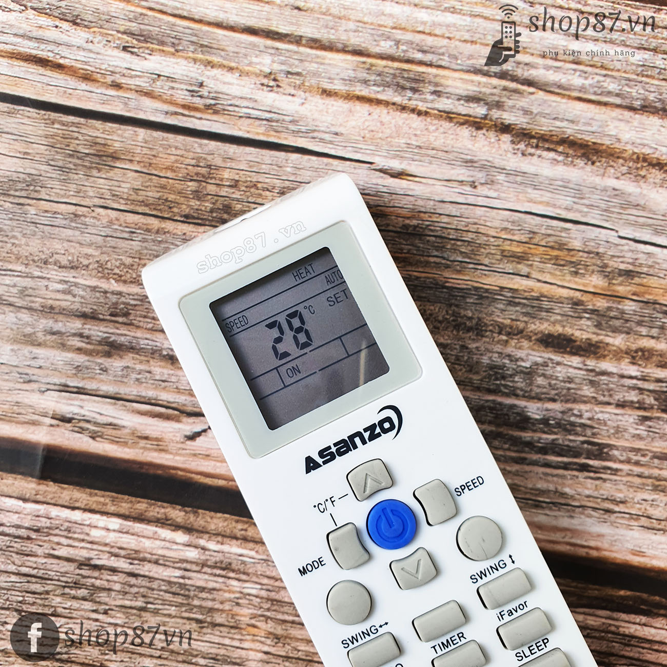 Điều khiển điều hòa Asanzo 2 chiều chính hãng