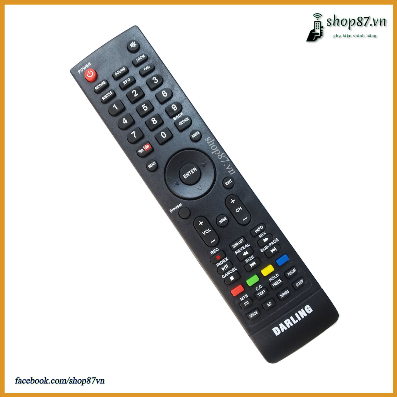 Điều khiển remote tv Darling smart Yotube