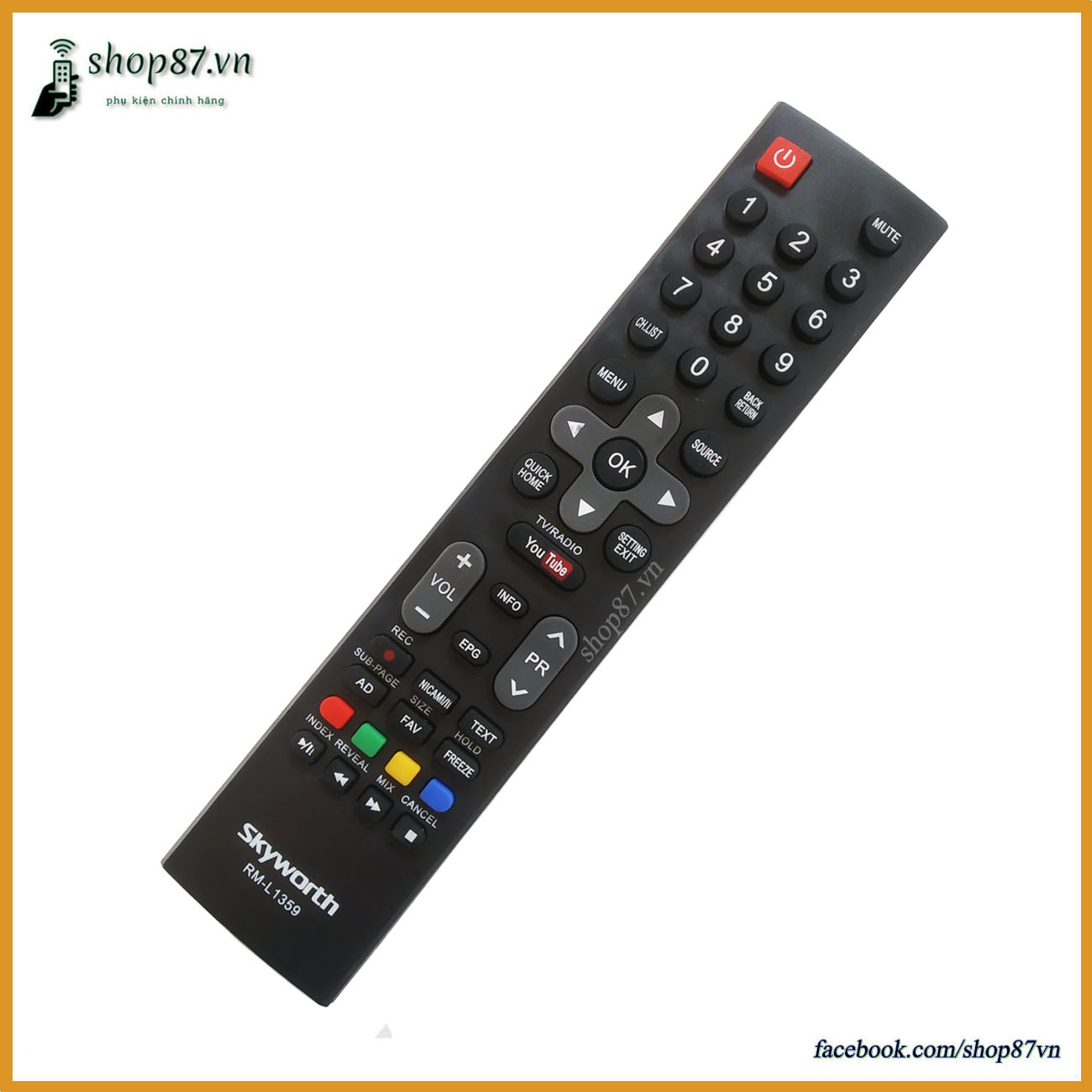 Điều khiển tivi Skyworth Smart LCD LED youtube