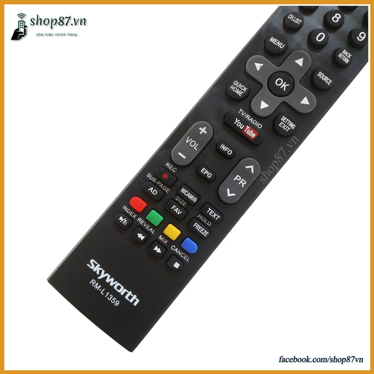 Điều khiển tivi Skyworth Smart LCD LED youtube